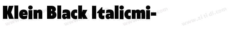 Klein Black Italicmi字体转换